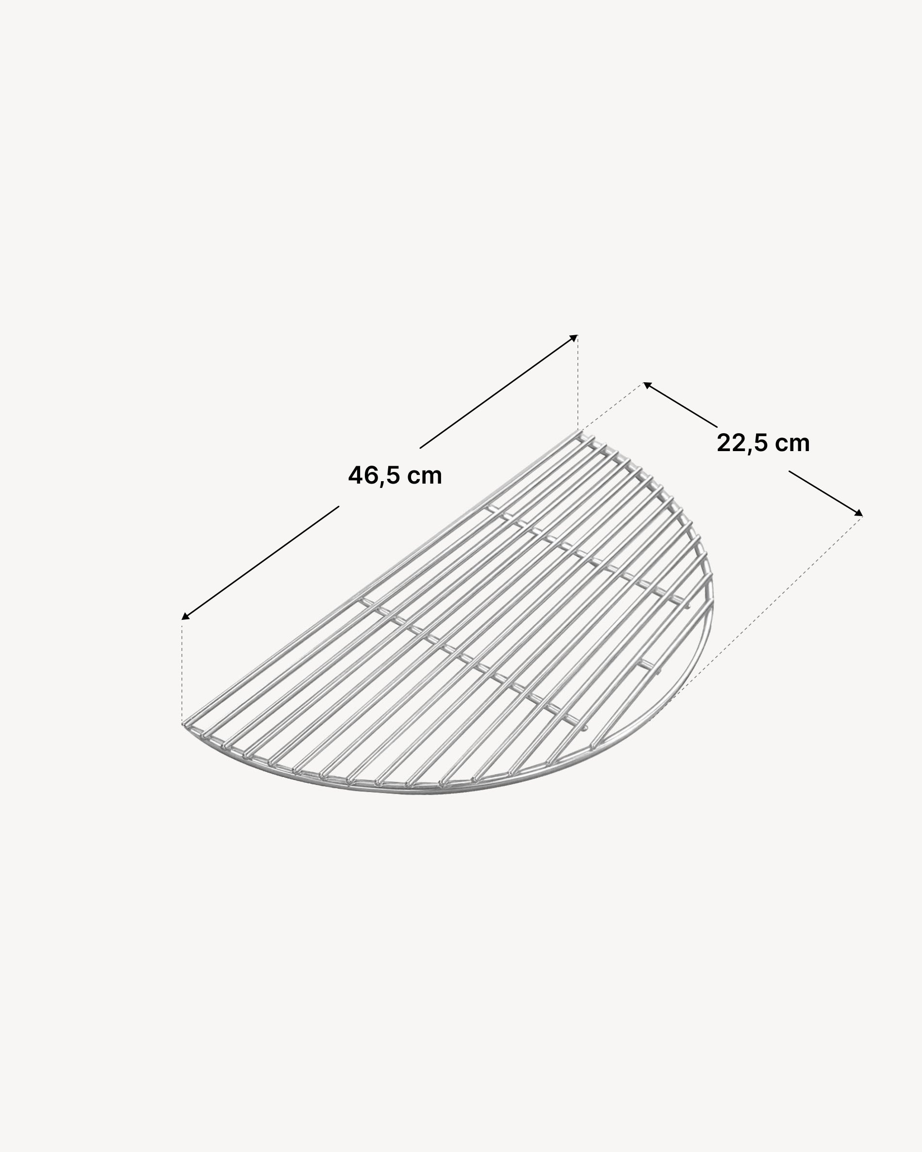 Dimensions demi grille inox Kokko XL