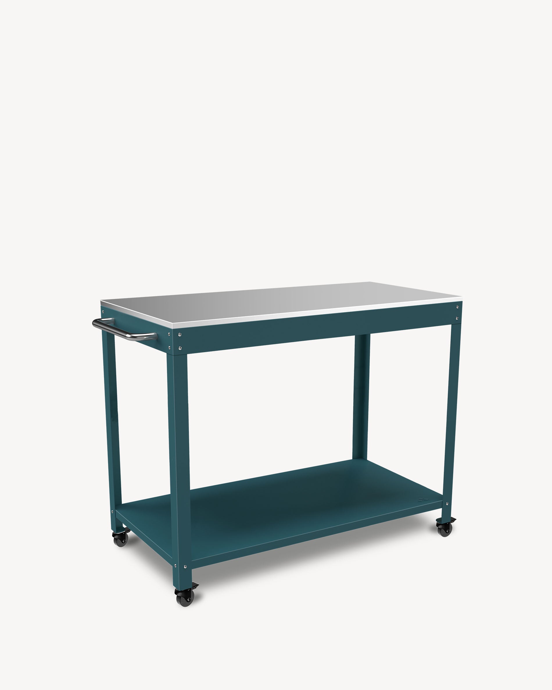 Desserte en Métal et inox bleu océan