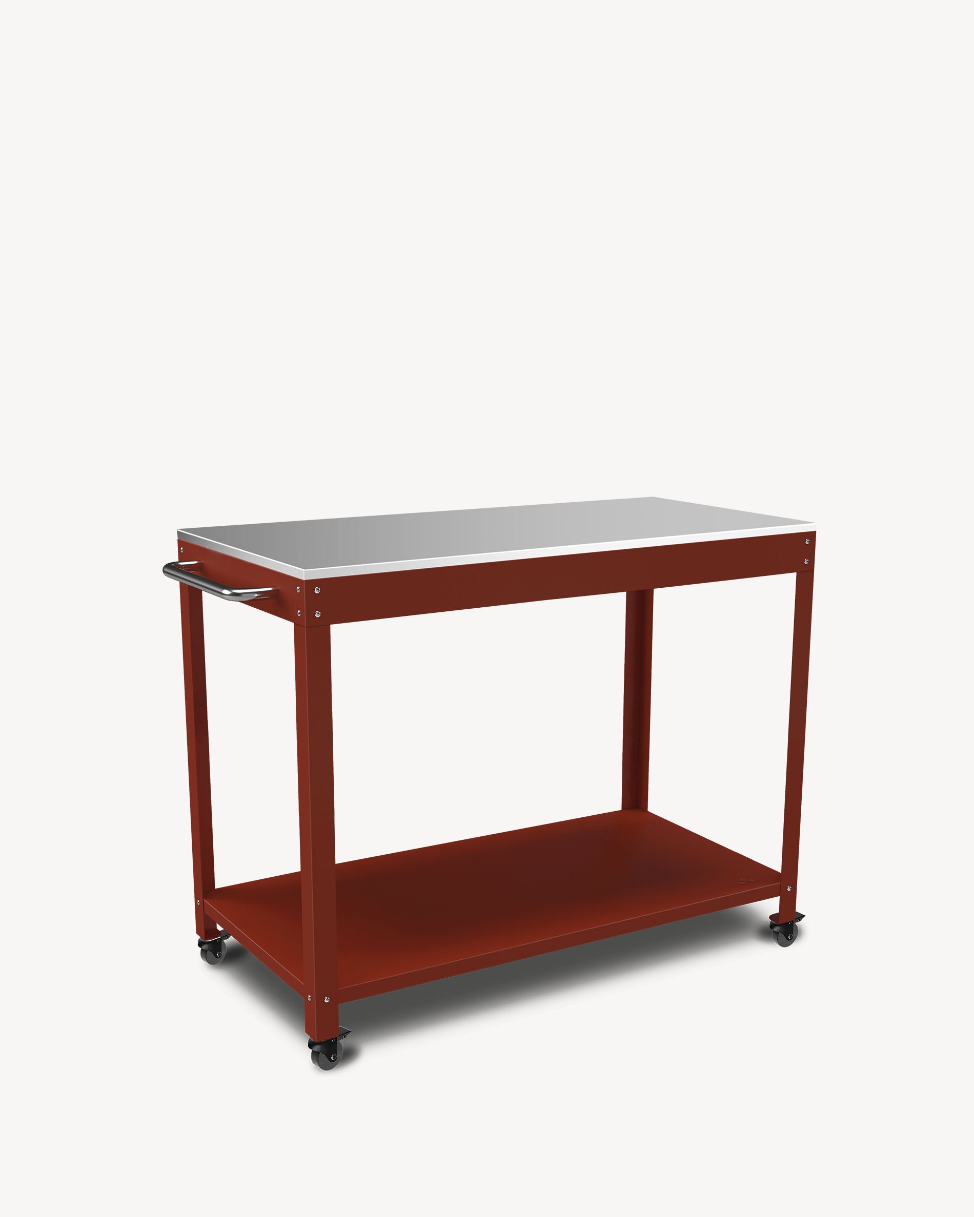 Desserte en Métal et inox rouge