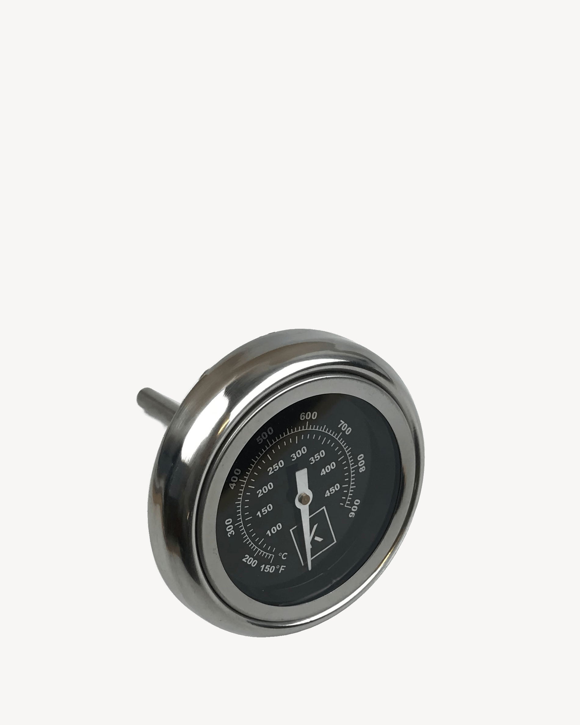 Thermomètre en inox intégré pour le contrôle de la température du kamado.